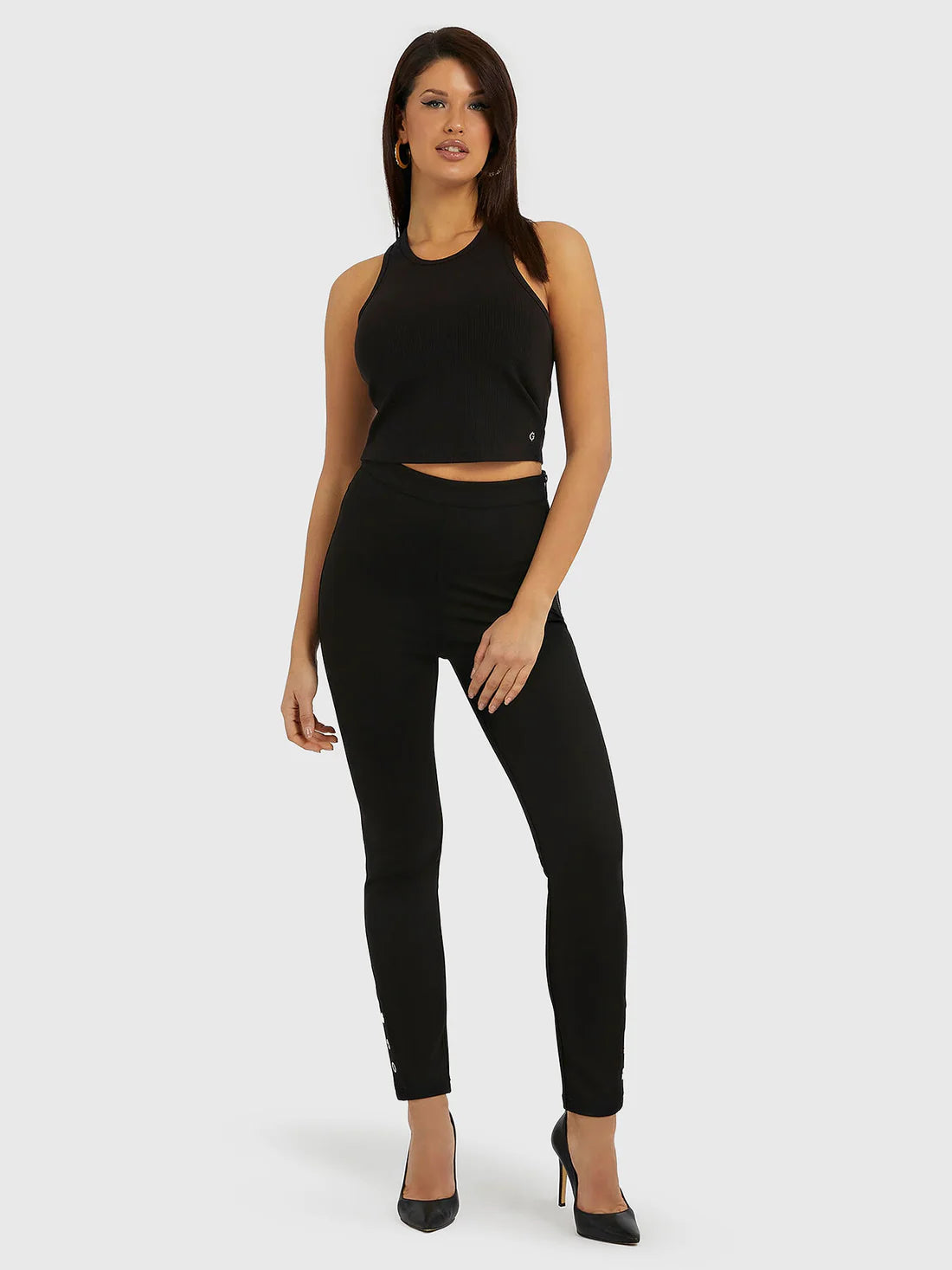 GUESS DENISE RIB TANK Women – Дамски Рипсен Потник в Черно
