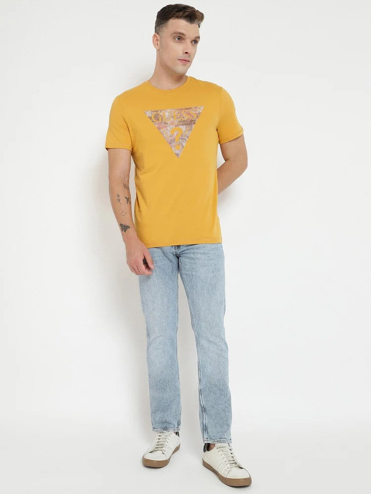 GUESS Triangle Gel Print Tee - Мъжка Тениска с Къс Ръкав