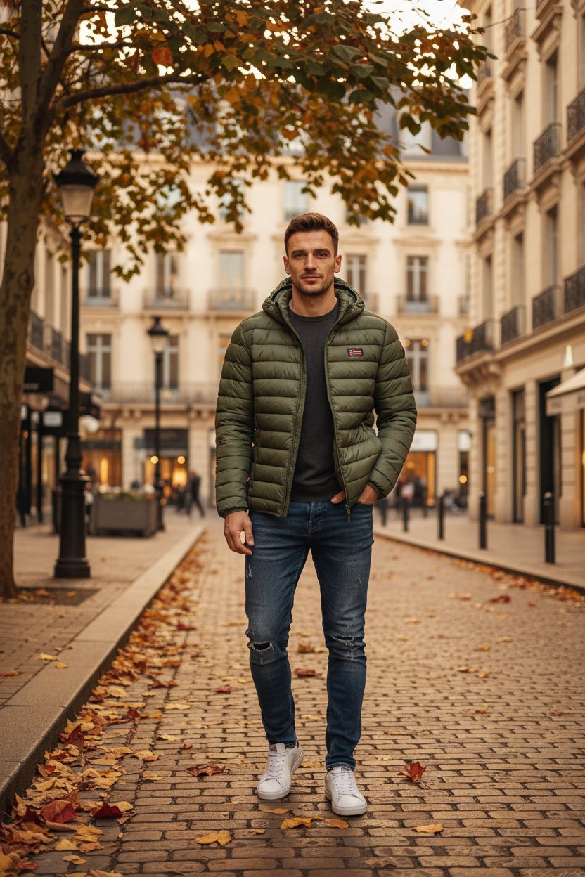 Мъжко яке Norway 1963 – Зелено (маслено)