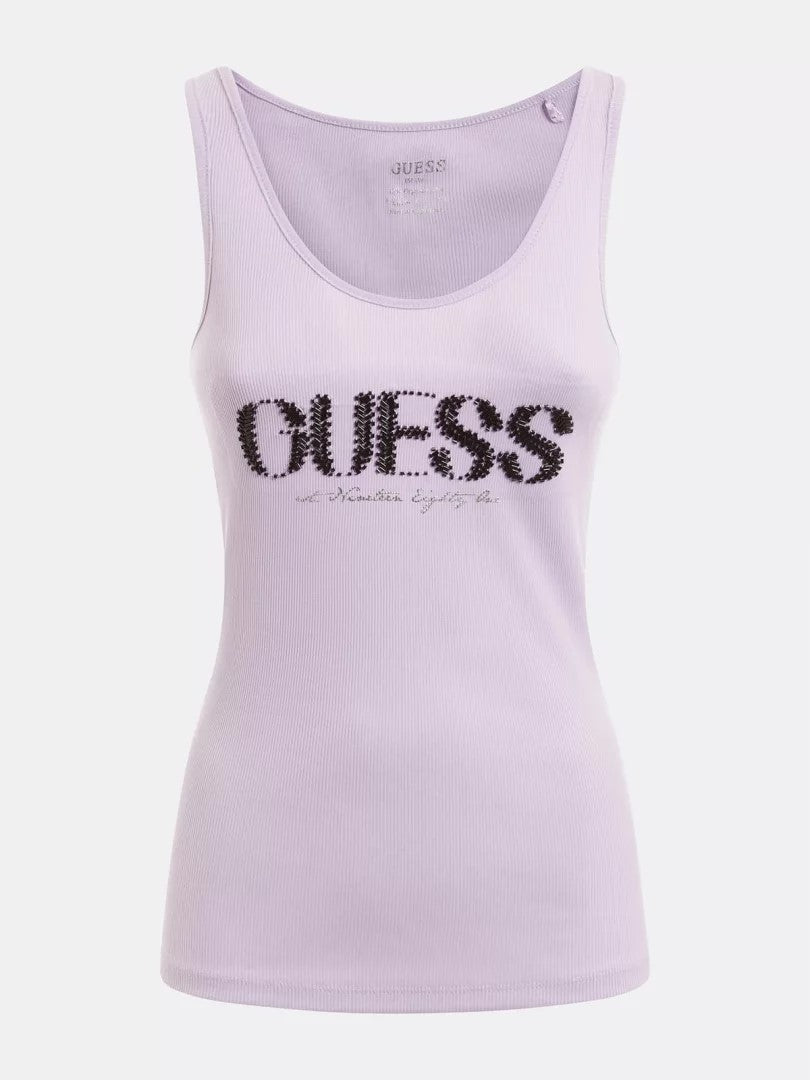 GUESS Atena Tank Top – Лилав Потник с Лого