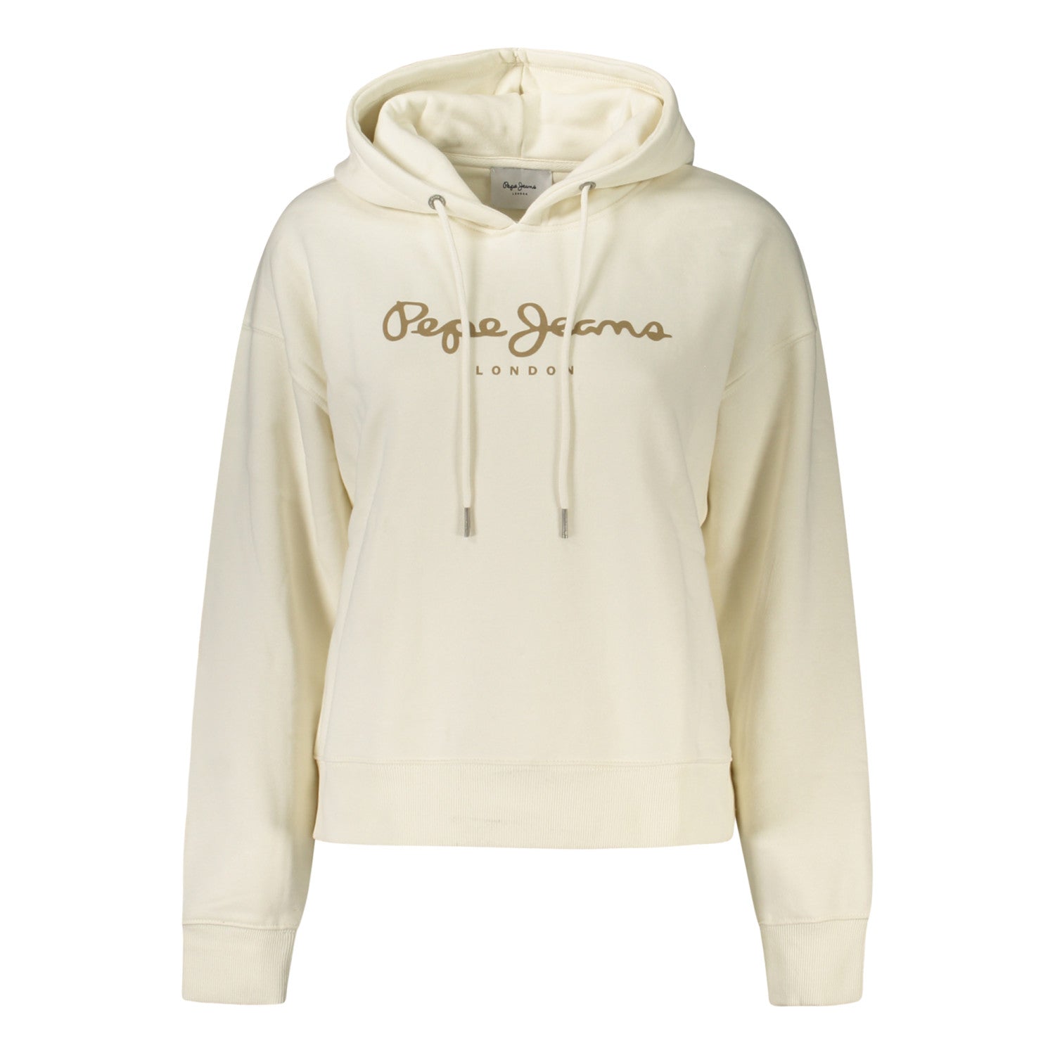 Pepe Jeans Дамски суитшърт с качулка – Бял