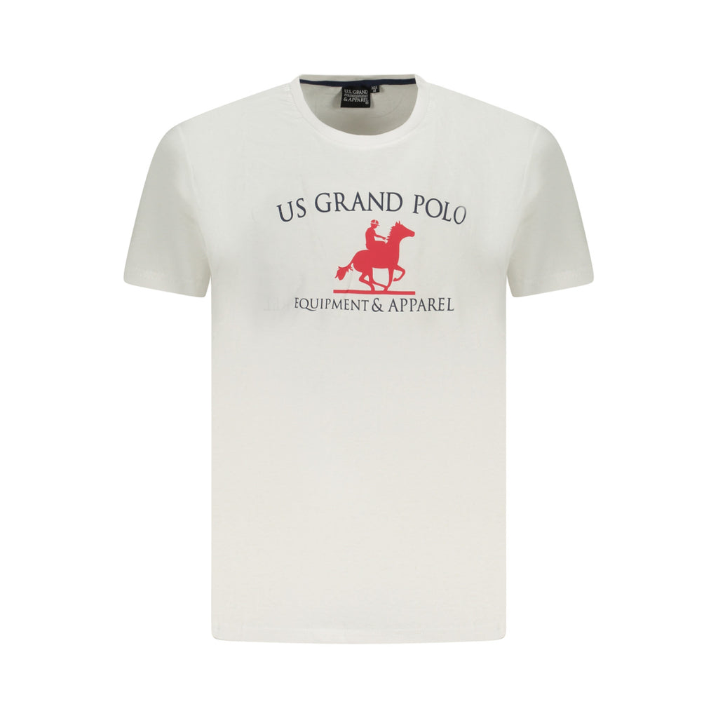 U.S. GRAND POLO T-Shirt с Къс Ръкав за Мъже - Бял