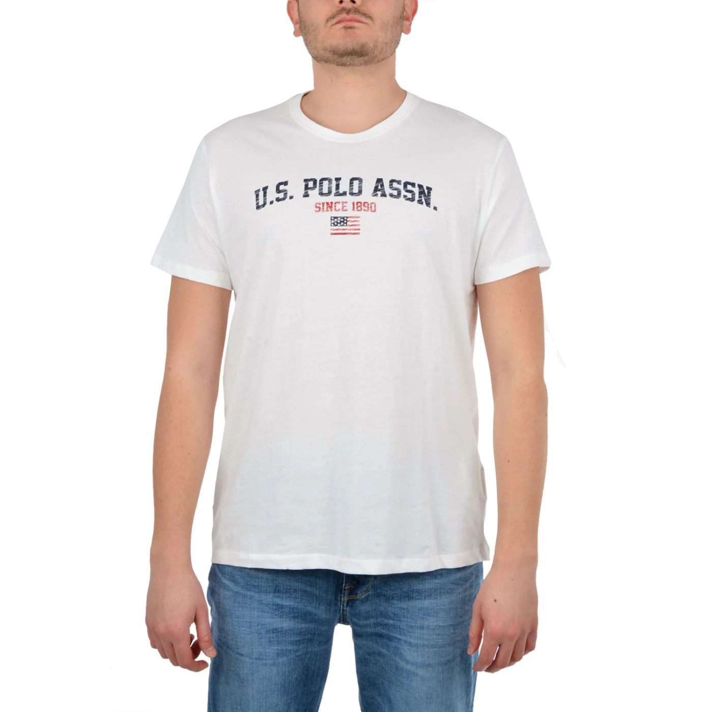 U.S. Polo Assn. - Бяла Мъжка Тениска