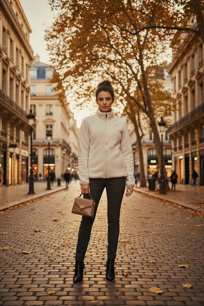 Norway 1963 Дамски Суитшърт с Цип – Бежов