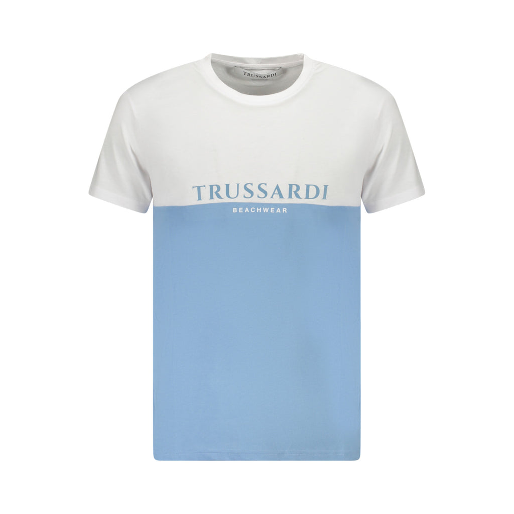 TRUSSARDI Мъжка Тениска с Къс Ръкав – Синьо-Бяла