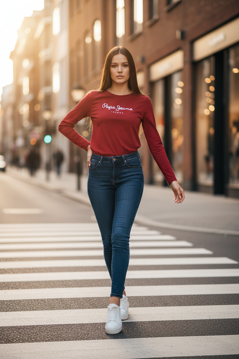Pepe Jeans - Дамска блуза с дълъг ръкав