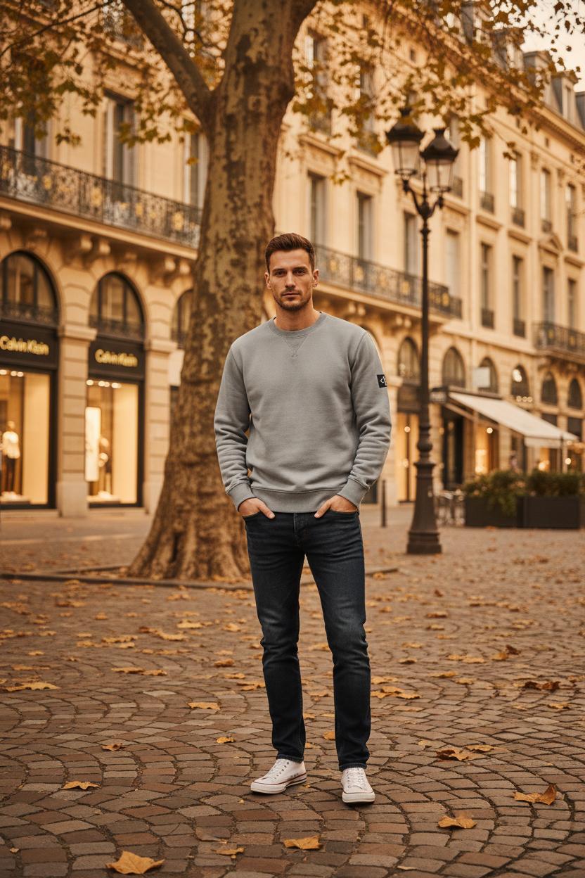 Calvin Klein Мъжка Суитшърт Блуза