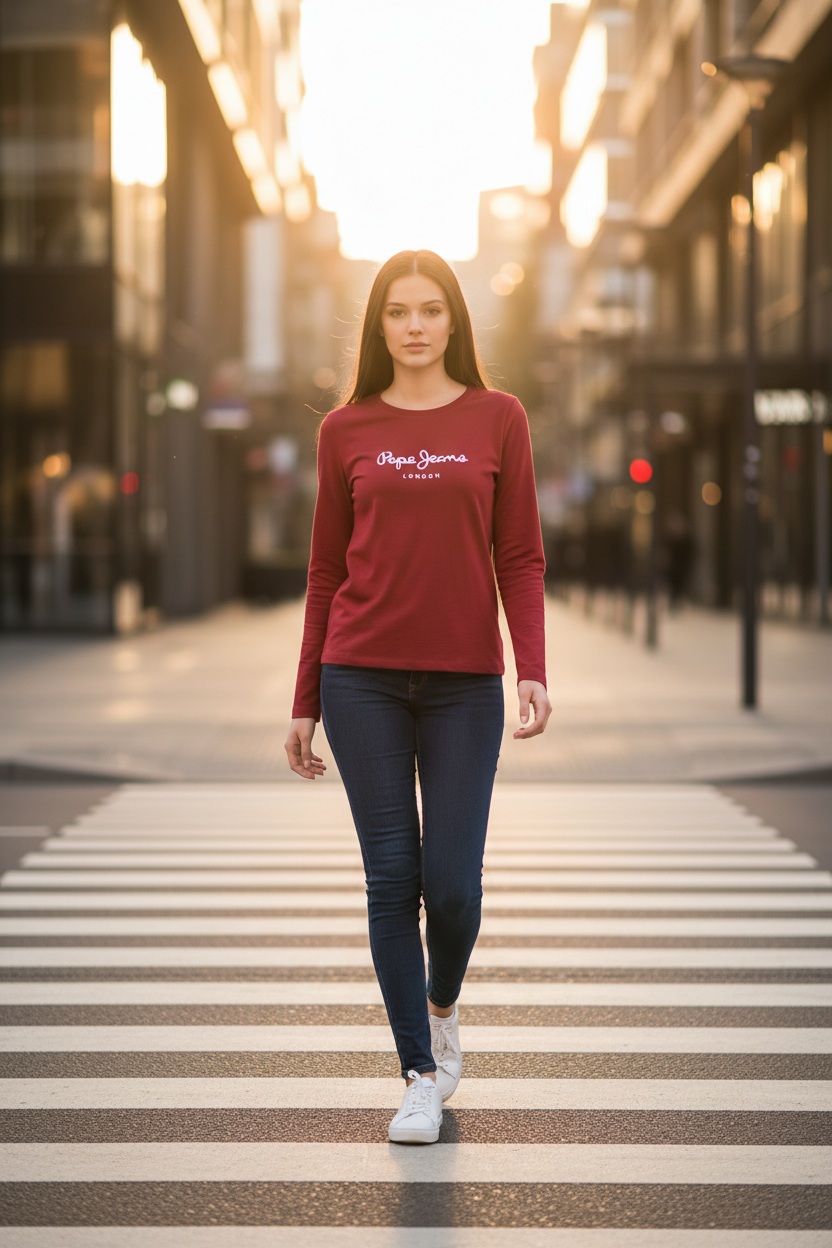 Pepe Jeans - Дамска блуза с дълъг ръкав