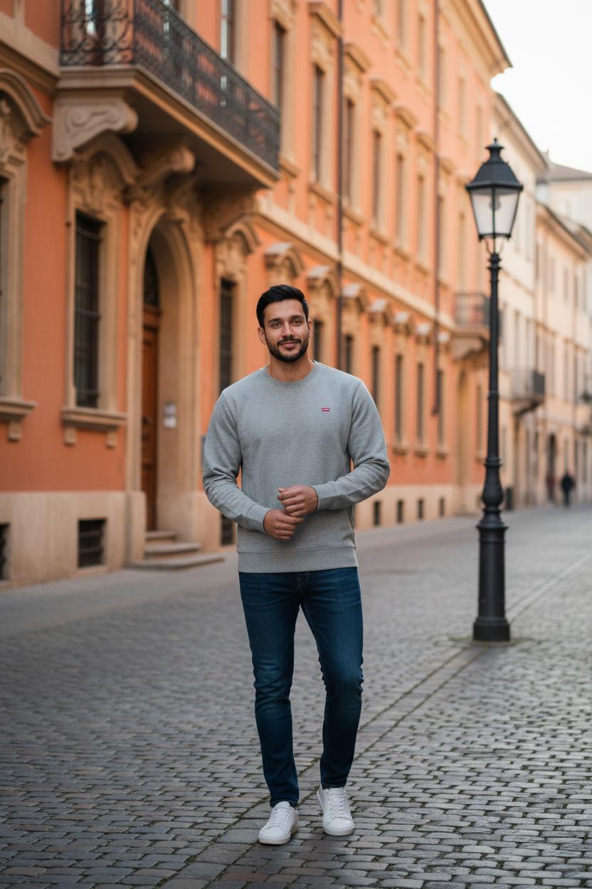 LEVI’S – Мъжки сив суитшърт без цип