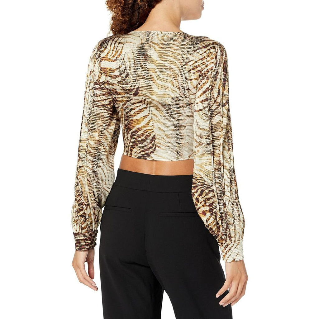 Guess – Дамска Кафява Блуза с Щампи