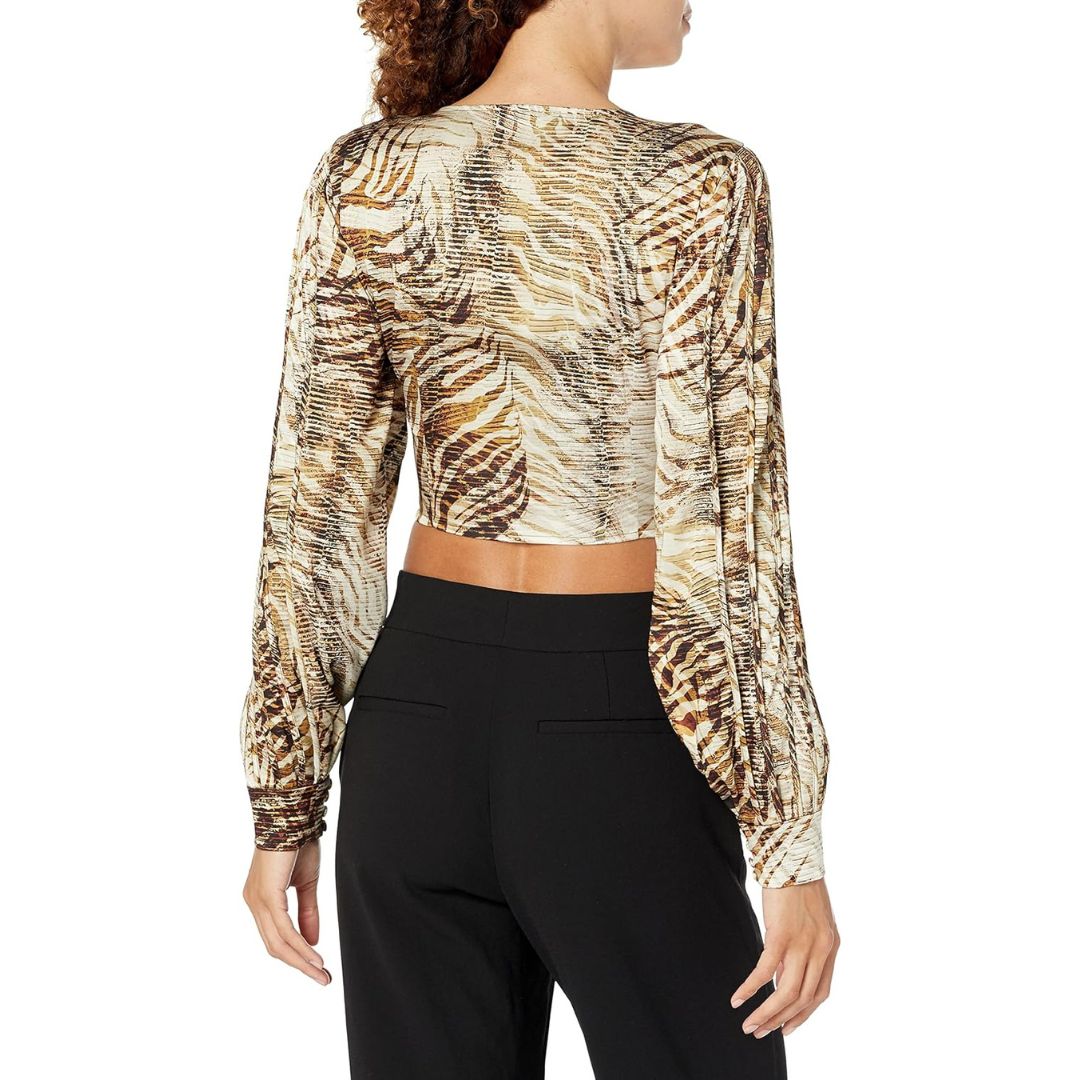 Guess – Дамска Кафява Блуза с Щампи