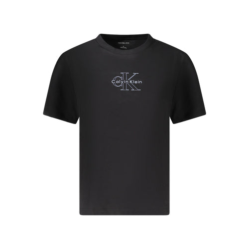 CALVIN KLEIN Черна Дамска Тениска – Елегантност с Минималистичен Акцент