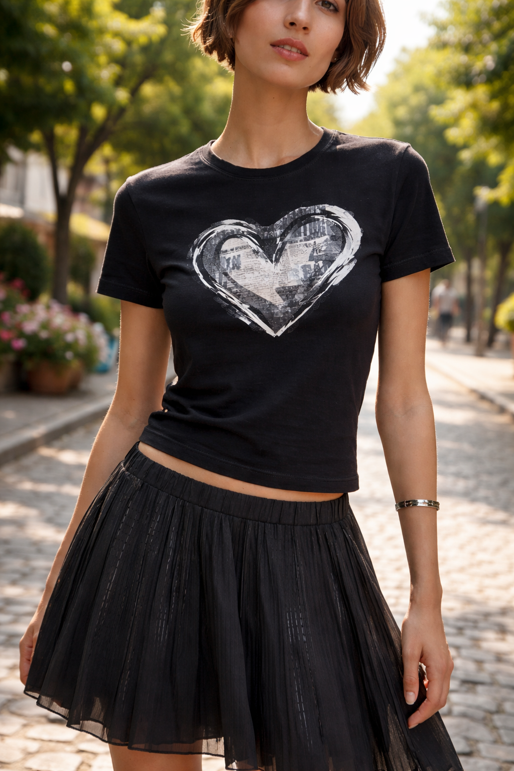 Desigual Дамска Тениска с Къс Ръкав – Черна