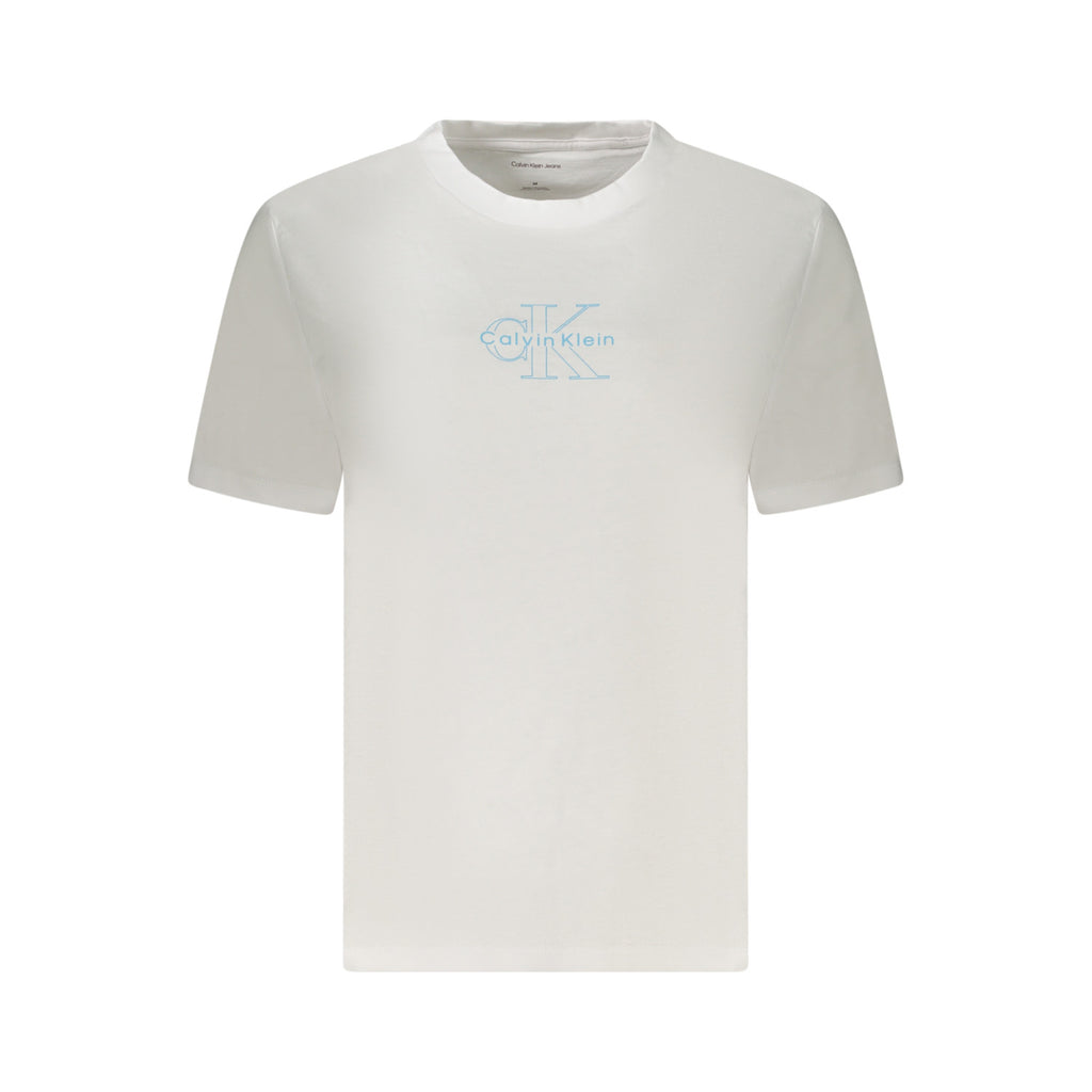 CALVIN KLEIN Дамска Тениска – Изчистена Класика в Бяло