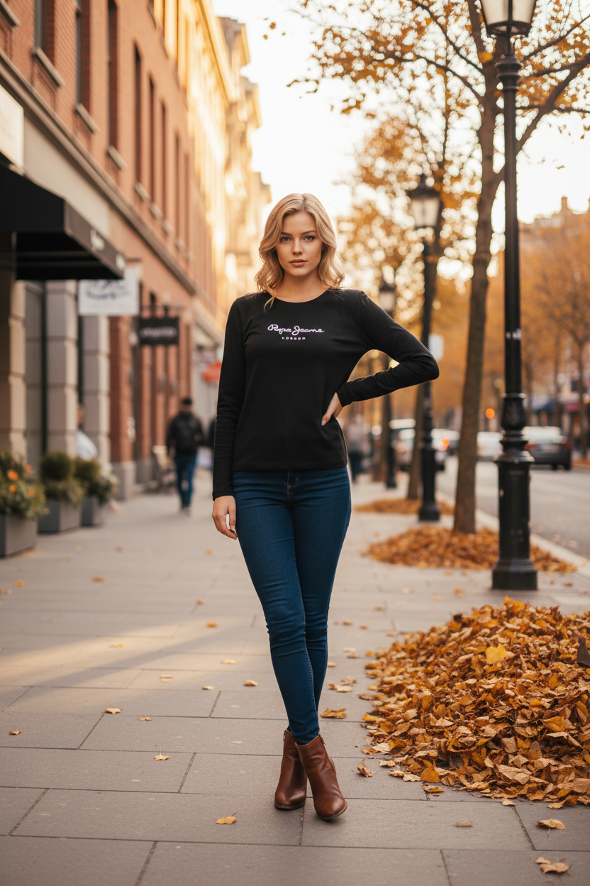 Pepe Jeans – Дамска тениска с дълъг ръкав