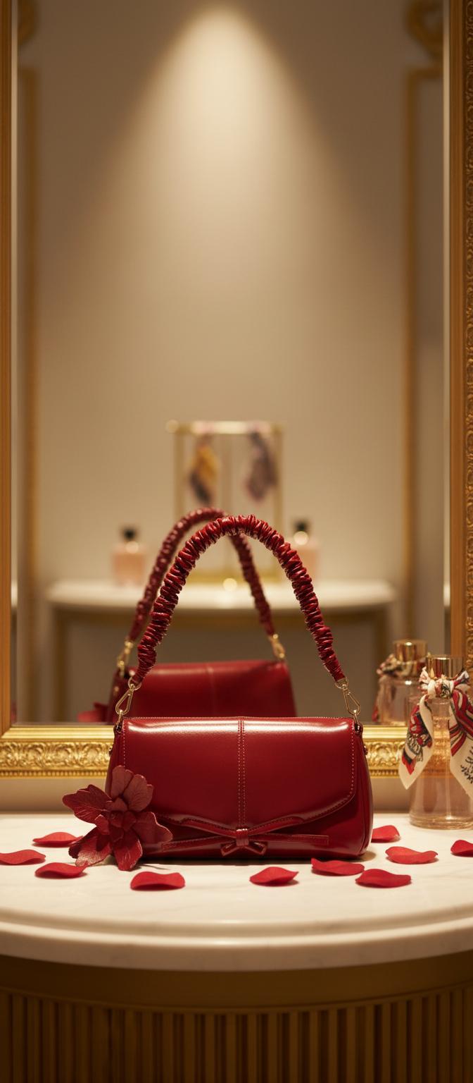 DESIGUAL Дамска Чанта – Червена с Декоративна Дръжка