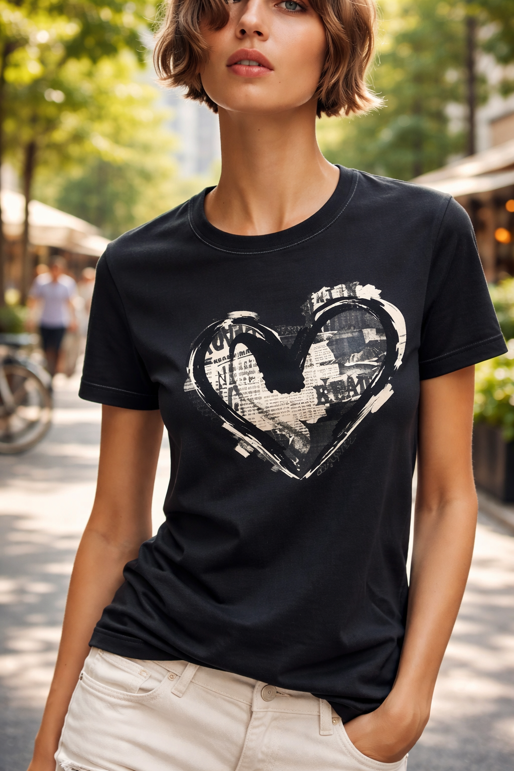 Desigual Дамска Тениска с Къс Ръкав – Черна