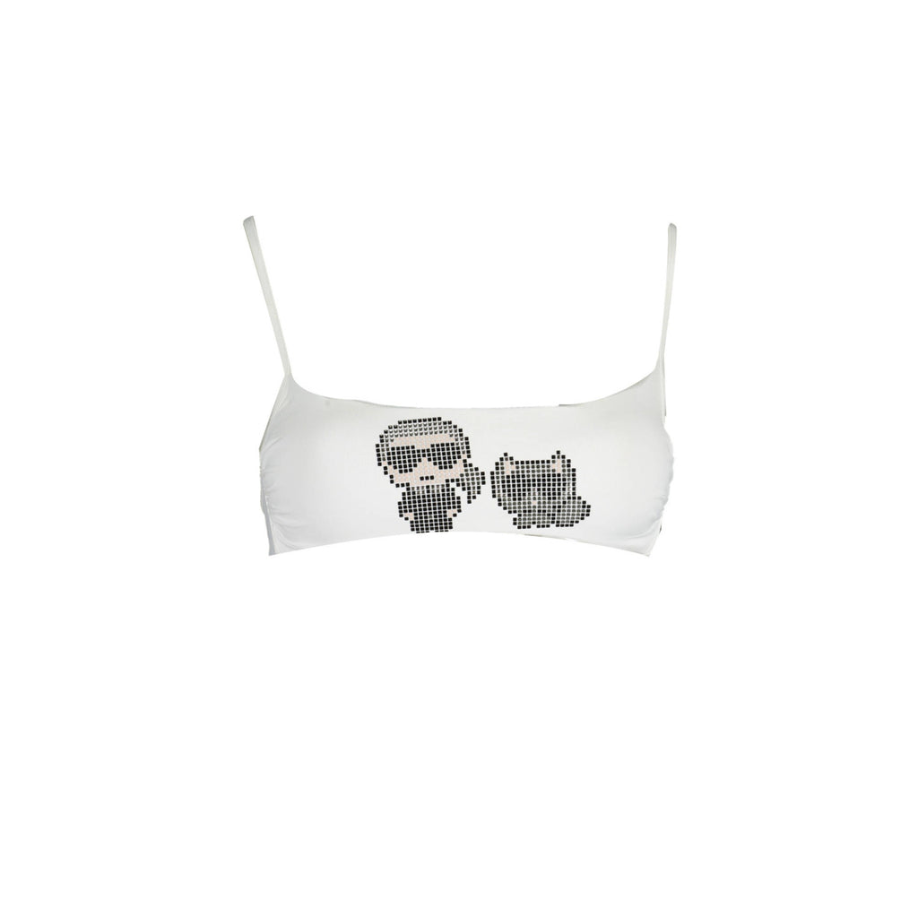 KARL LAGERFELD BEACHWEAR Дамска Горна Част на Бански - Бяла