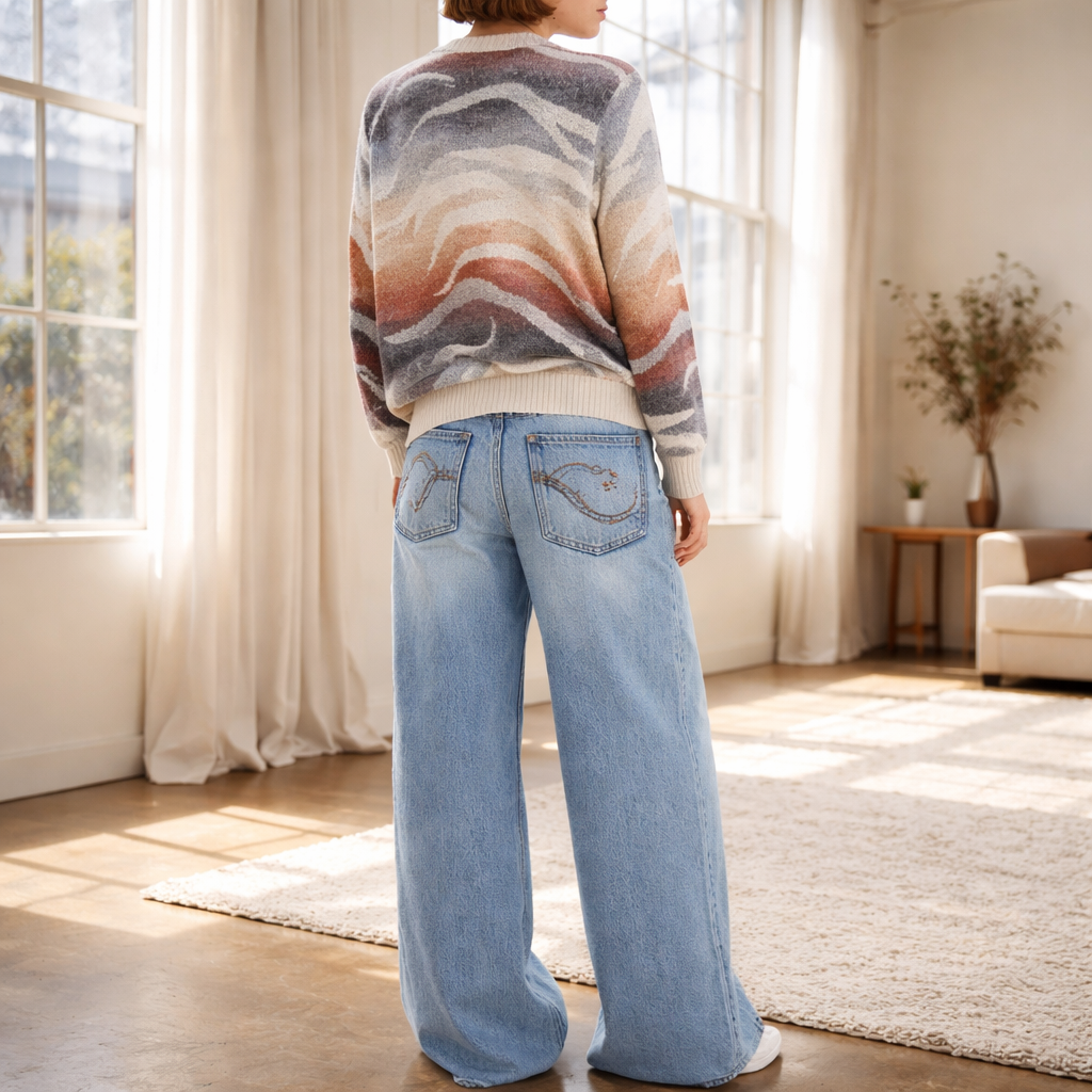 DESIGUAL Дамска Блуза – Бяло с Абстрактен Принт