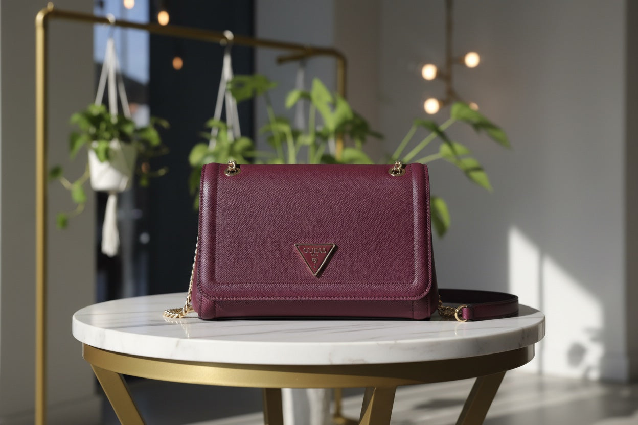 Guess Jeans Дамска Чанта - Бордо