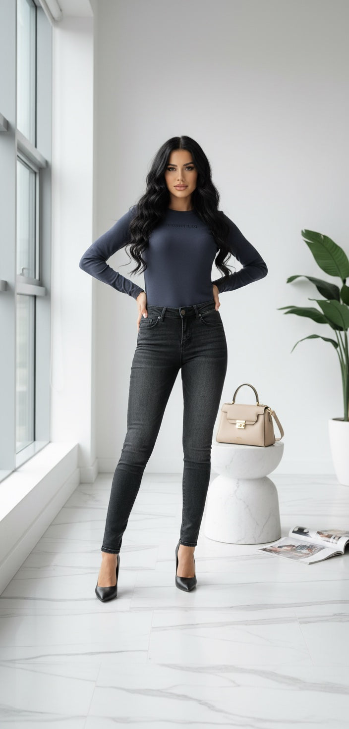 Guess Jeans - Дамска блуза с дълъг ръкав