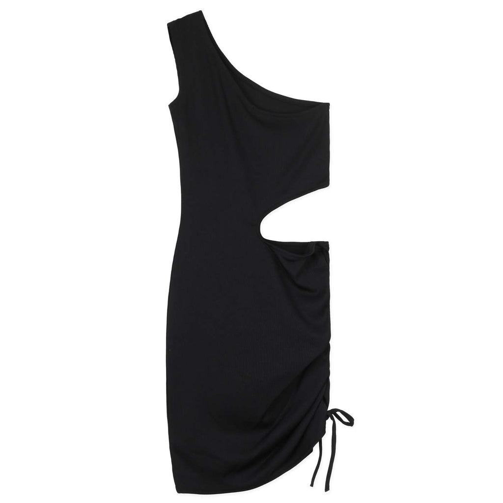SISTERS POINT – GASH Dress в Черно със Секси Изрязани Детайли