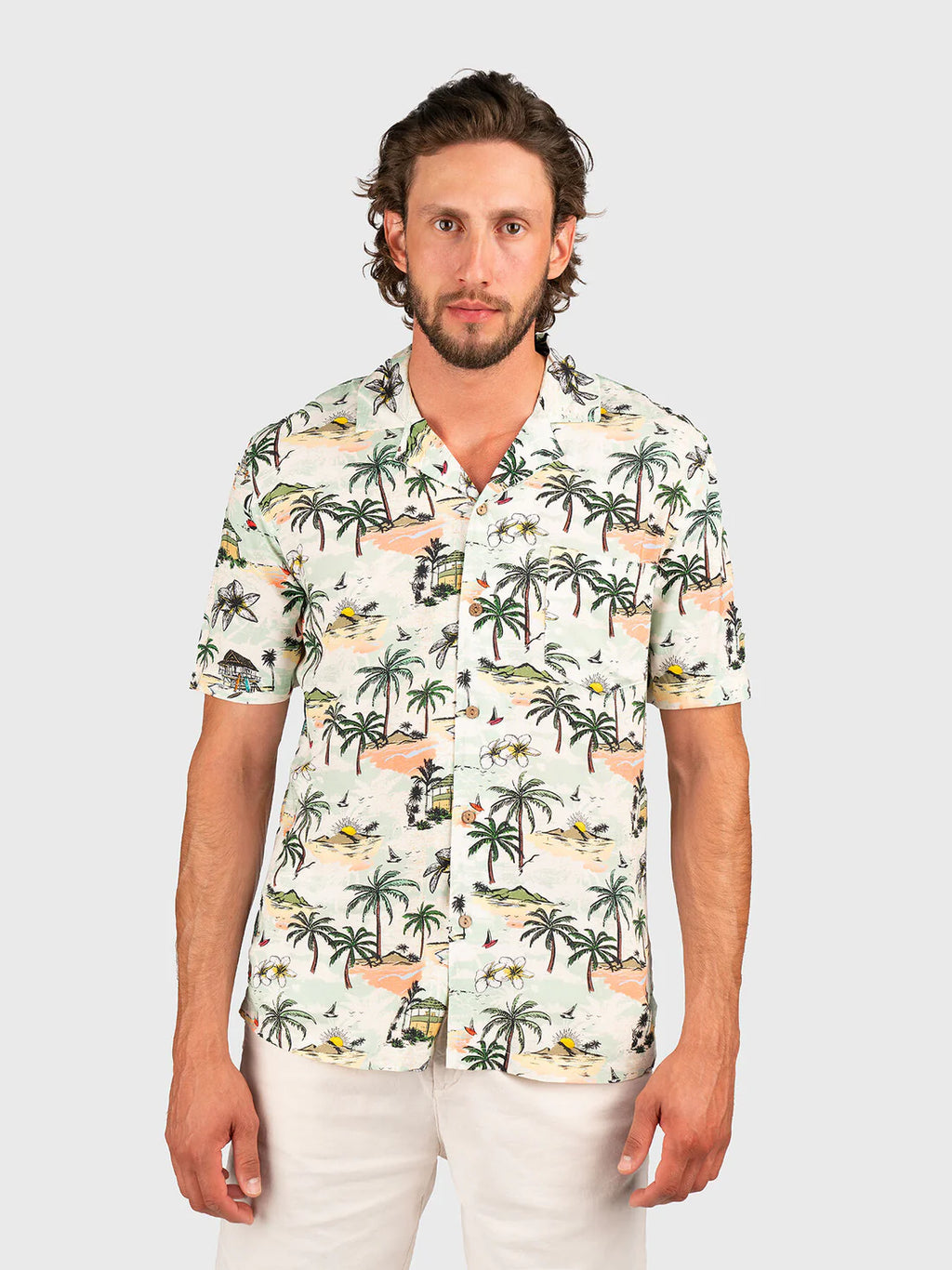 GUESS FLUID PRINTED SHIRT – Мъжка риза с Тропически Принт