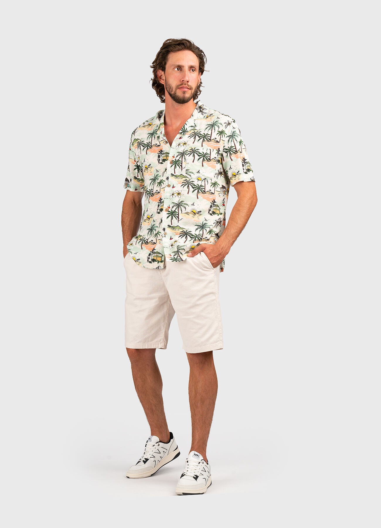 GUESS FLUID PRINTED SHIRT – Мъжка риза с Тропически Принт