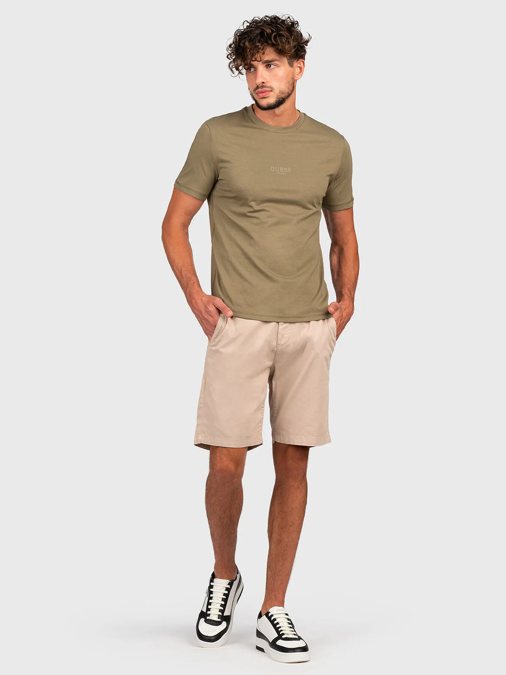 GUESS DRAKE WELT SHORT - Класически Мъжки Къси Панталони