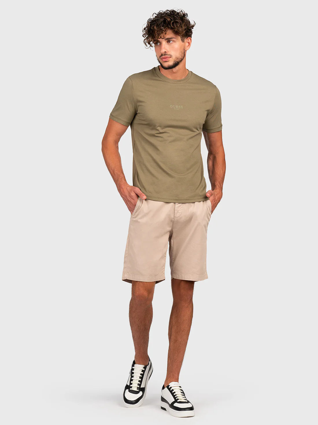 GUESS DRAKE WELT SHORT - Класически Мъжки Къси Панталони