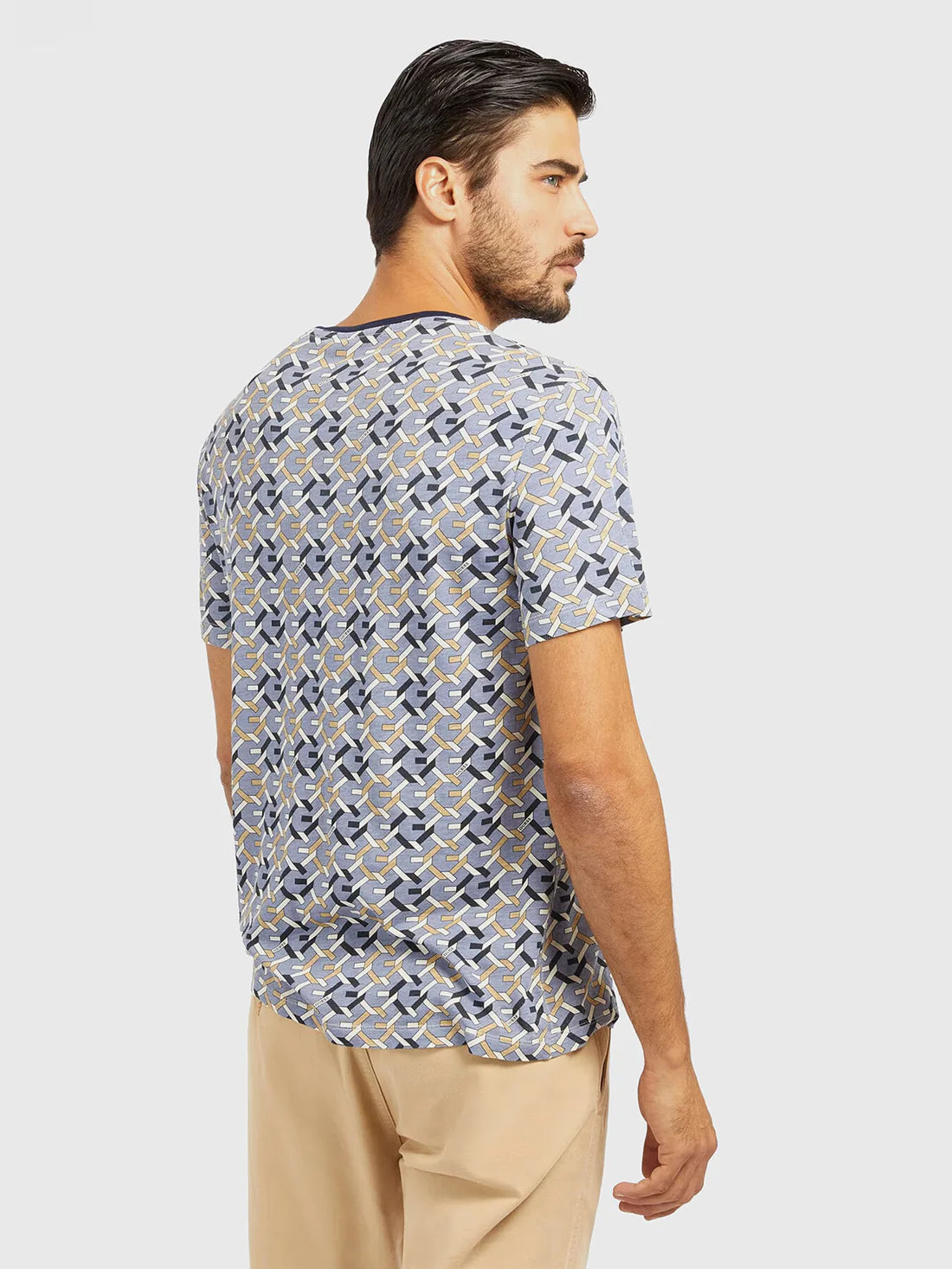 GUESS G CHAIN AOP TEE – Мъжка Тениска с Принт и Лого Детайли