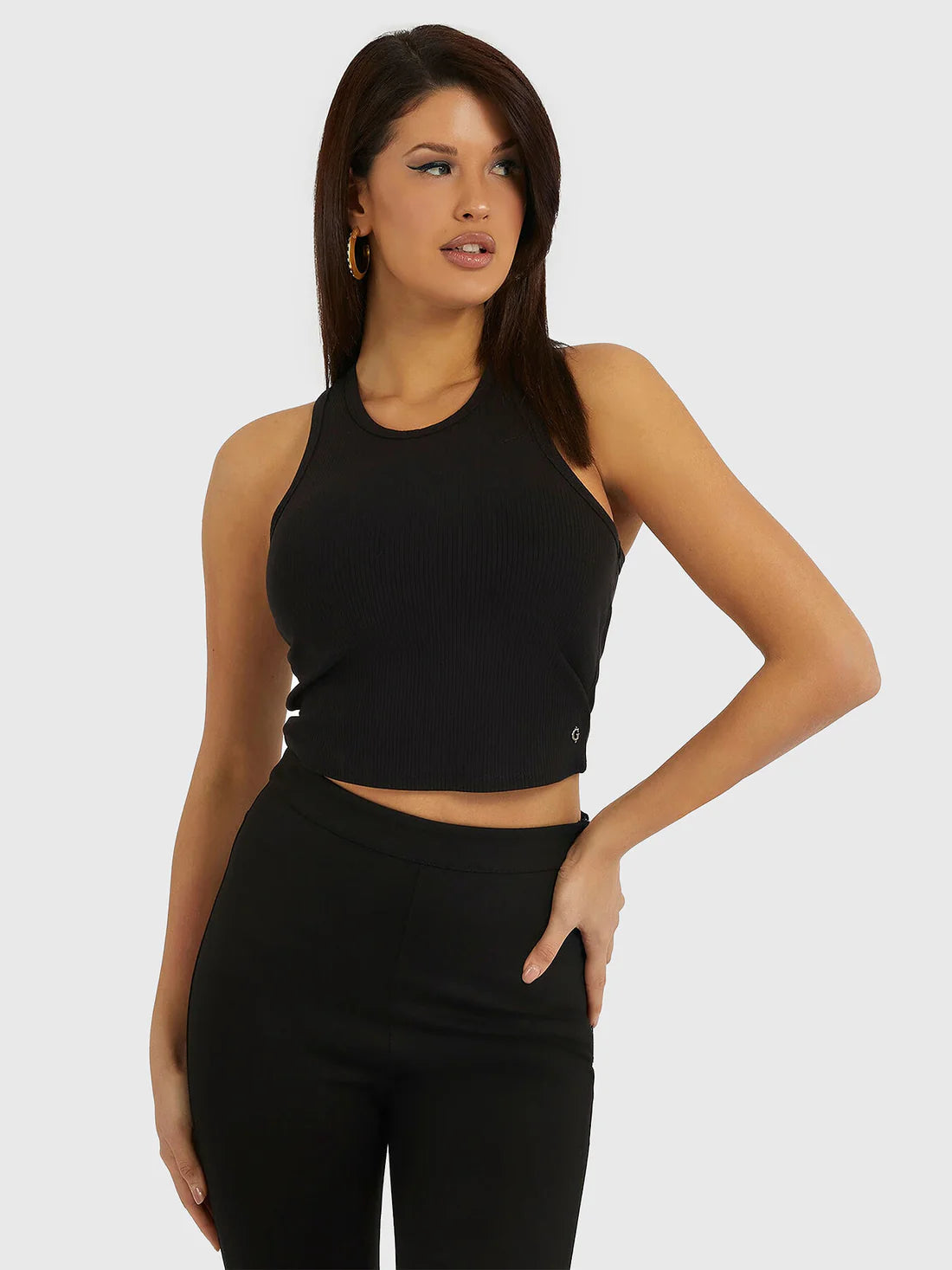 GUESS DENISE RIB TANK Women – Дамски Рипсен Потник в Черно