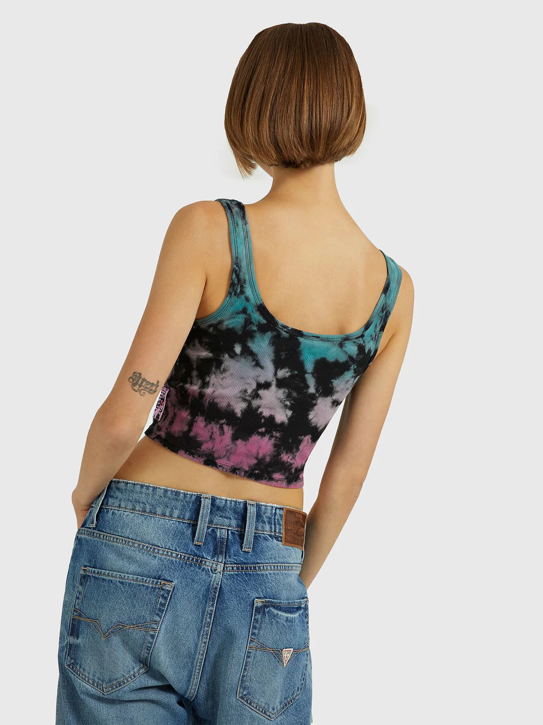 GUESS Molotov Bear Crop Tank Top – Дамски Потник