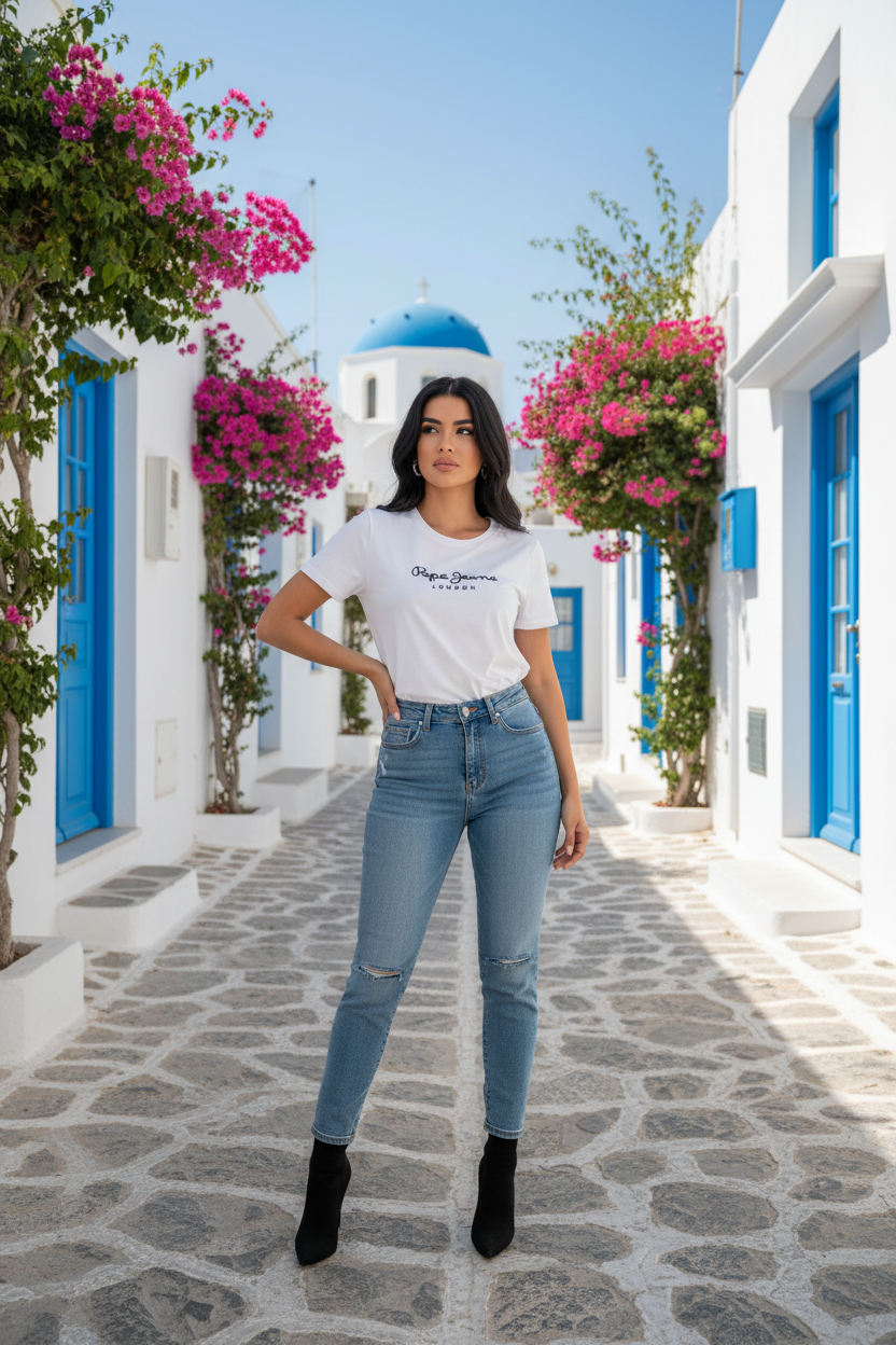 PEPE JEANS Дамска Тениска – Бяла с Лого “London”