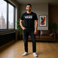 VANS CLASSIC LOGO - Черна Мъжка Тениска с Къс Ръкав