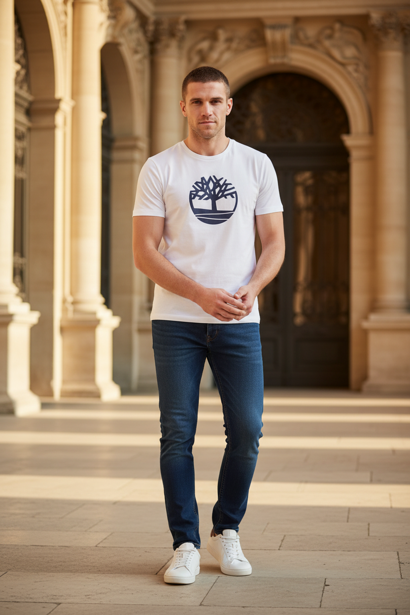 TIMBERLAND - Мъжка Тениска с Къс Ръкав и Лого