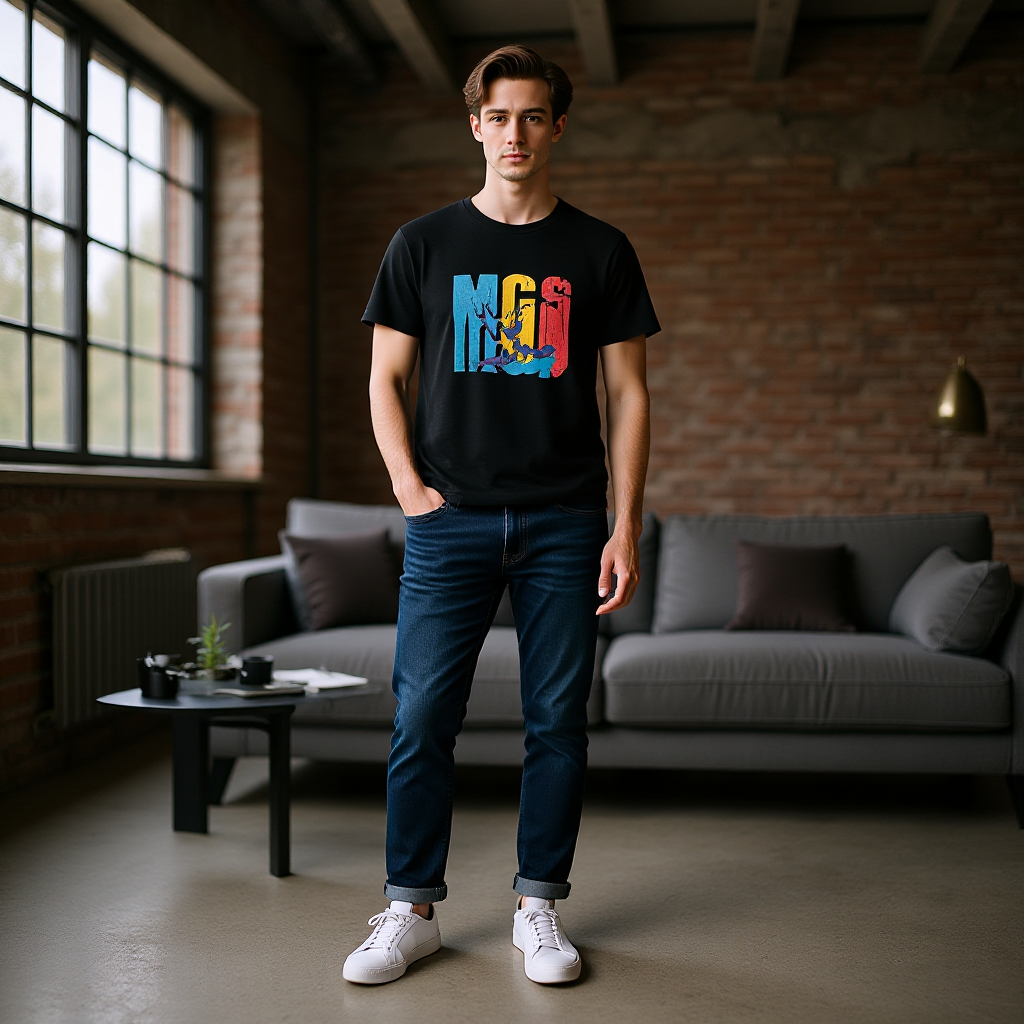 Marlboro Classics - Черна Плажна Тениска