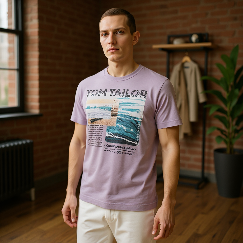 Tom Tailor - Розова Мъжка Тениска