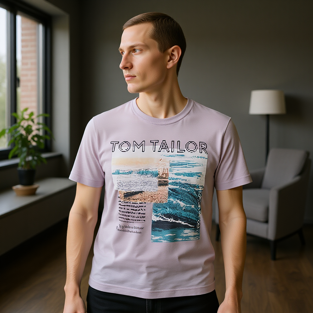 Tom Tailor - Розова Мъжка Тениска