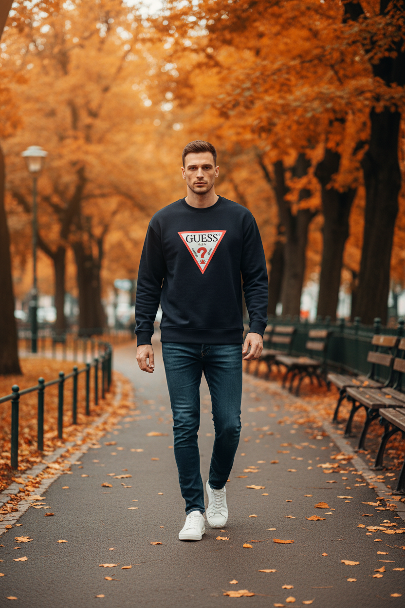 GUESS Jeans Мъжка Суитшърт Блуза – Тъмносиня