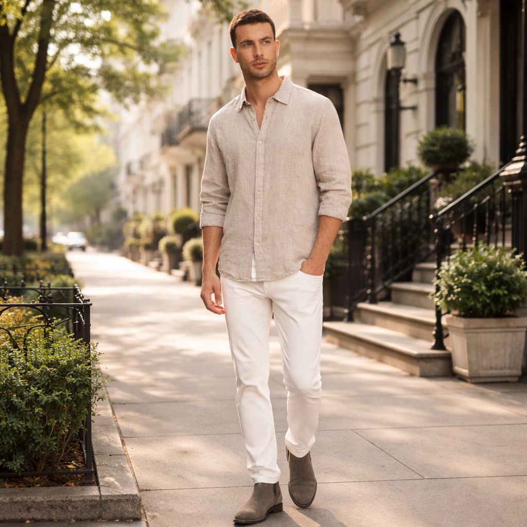 GUESS Island Linen Embro Shirt – Мъжка Летна Риза с Бродерия