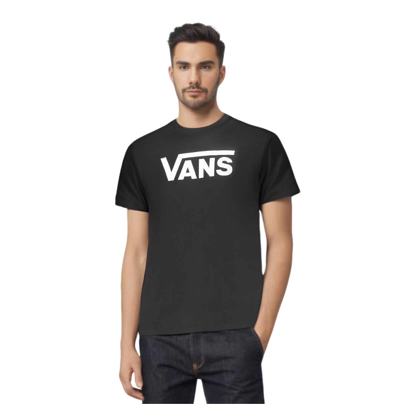 VANS CLASSIC LOGO - Черна Мъжка Тениска с Къс Ръкав