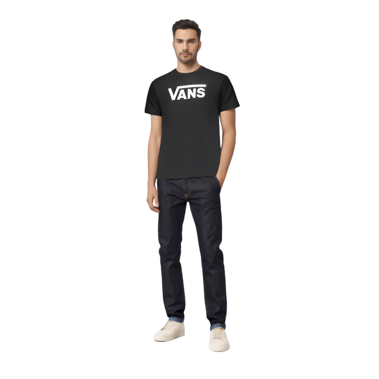 VANS CLASSIC LOGO - Черна Мъжка Тениска с Къс Ръкав