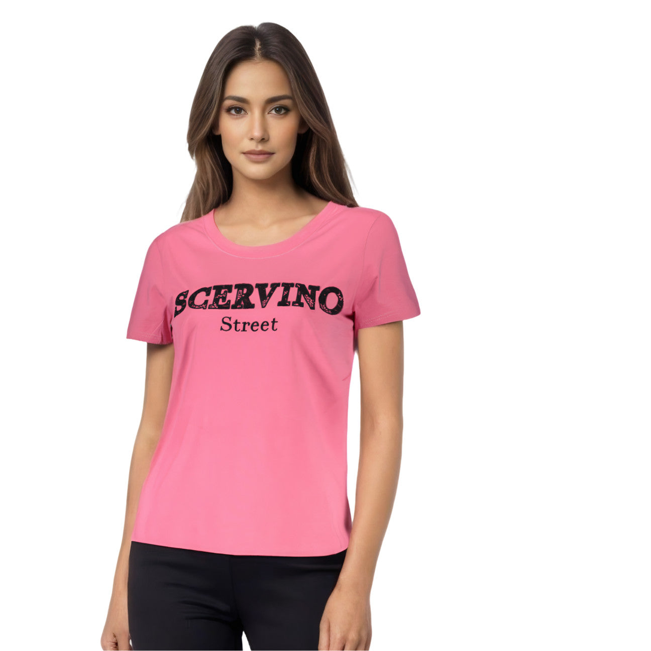 SCERVINO STREET - Дамска Розова Тениска с Принт