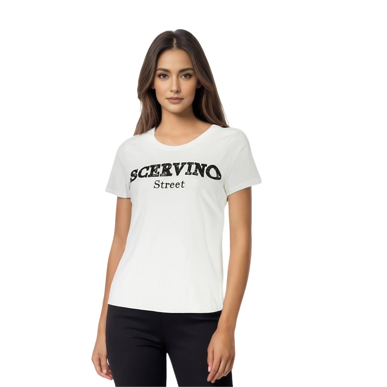SCERVINO STREET - Дамска Бяла Тениска с Принт