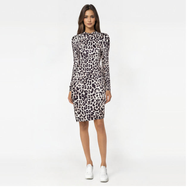 VILA Off-White - Рокля  с Животински Принт