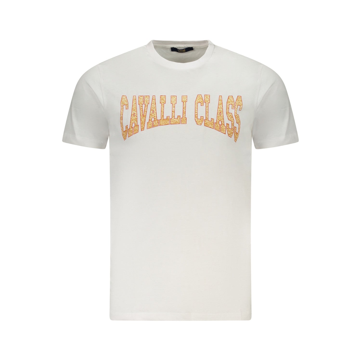 CAVALLI CLASS Мъжка Тениска – Бяла с Цветно Лого