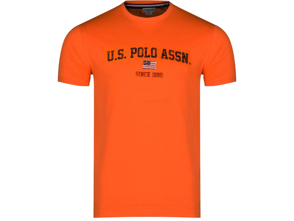 U.S. POLO ASSN. Мъжка тениска "NICK" – Оранжева