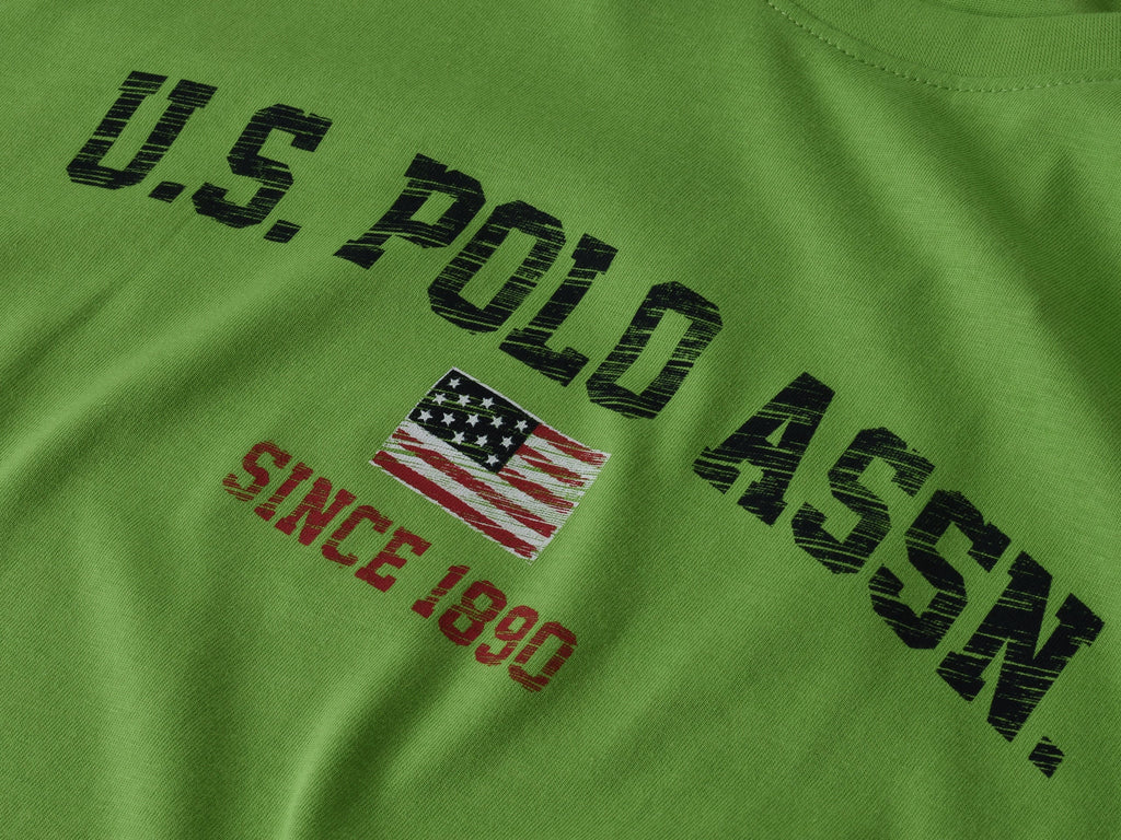 U.S. POLO ASSN. Мъжка тениска "NICK" – Ярко Зелена