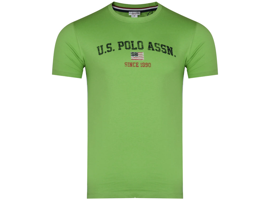 U.S. POLO ASSN. Мъжка тениска "NICK" – Ярко Зелена